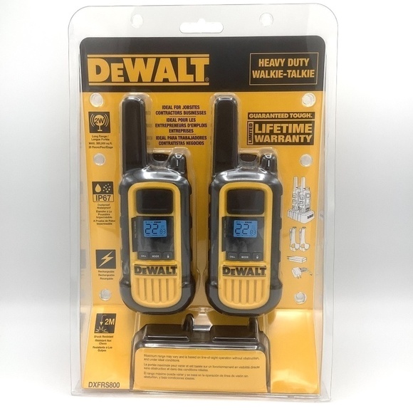 DeWalt DXFRS800 22 Channel Heavy Duty Walkie-Talkie Two Way Radio System - Picture 4 of 4